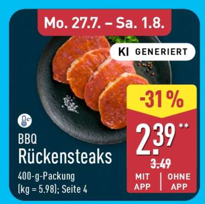 BBQ Rückensteaks