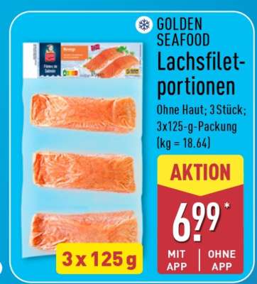 Lachsfiletportionen