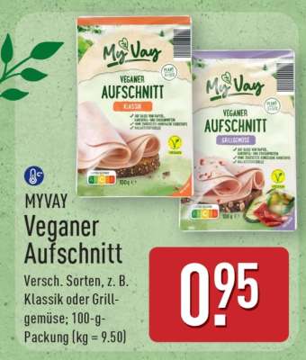 MYVAY Veganer Aufschnitt
