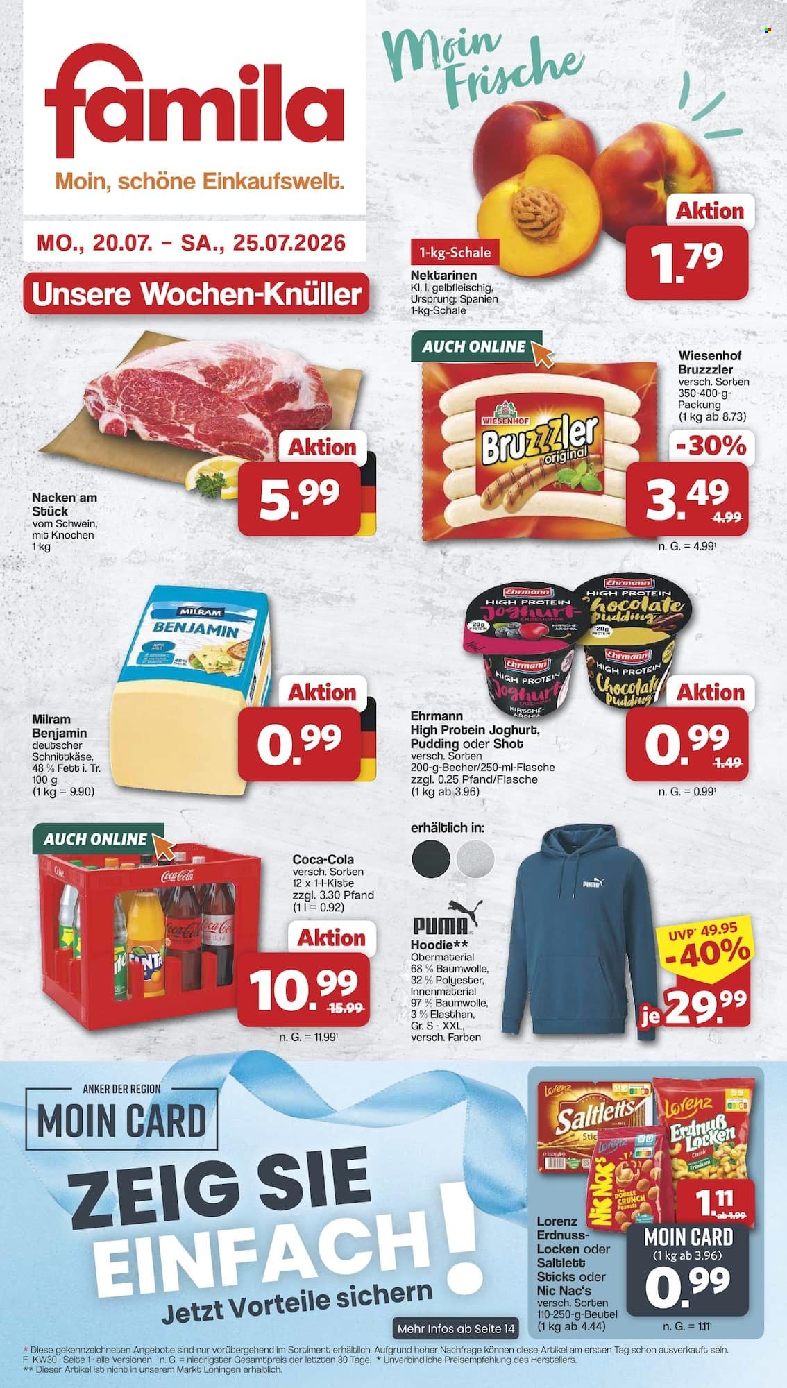 famila Prospekte  - 20.7.2026 - 25.7.2026. Seite 1