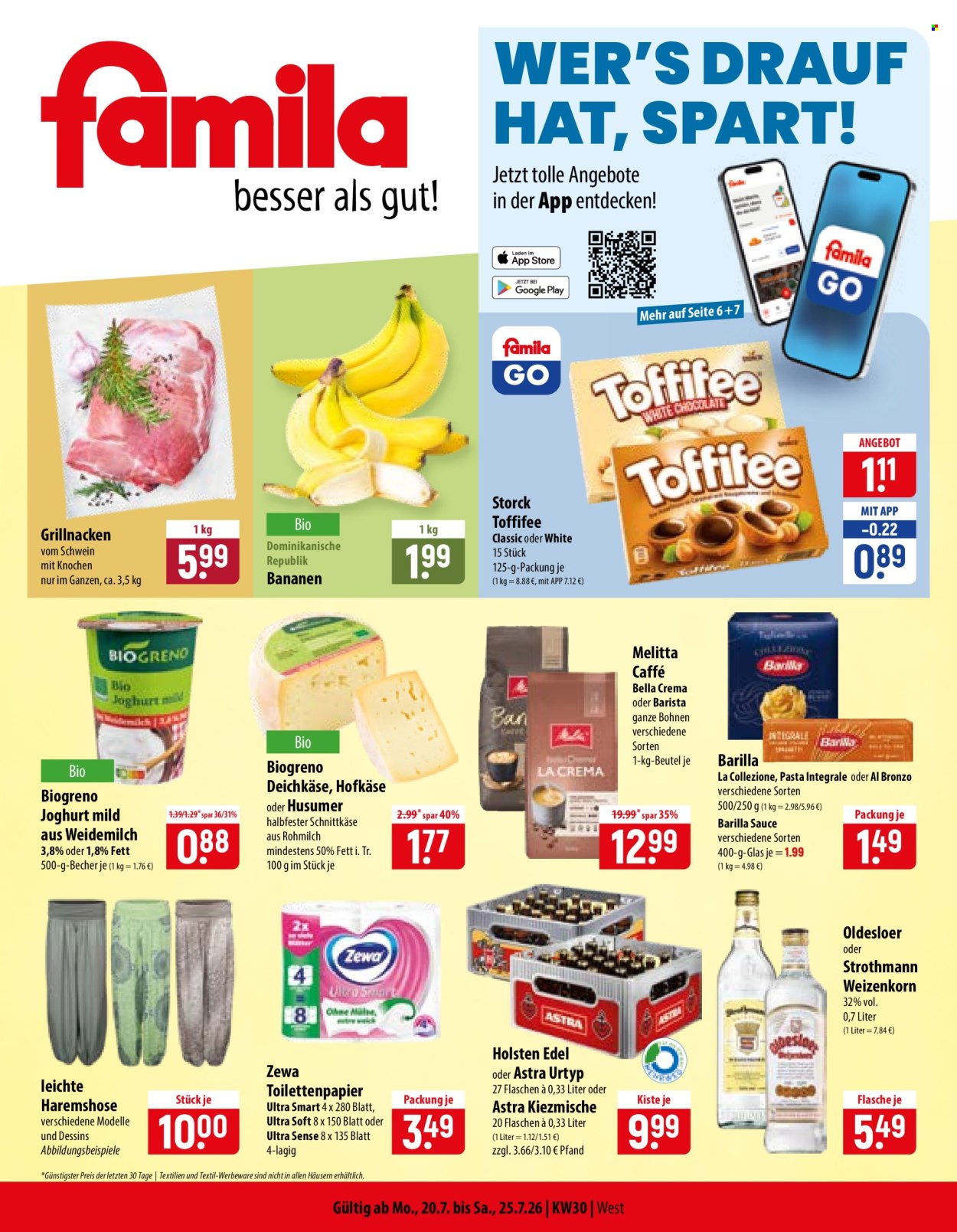 famila Prospekte  - 20.7.2026 - 25.7.2026. Seite 1