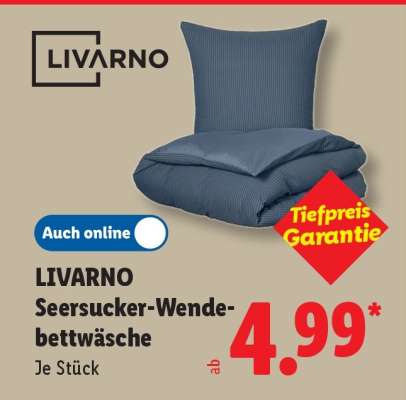 LIVARNO Seersucker-Wendebettwäsche
