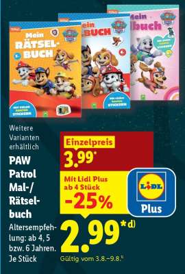 PAW Patrol Mal-/Rätselbuch