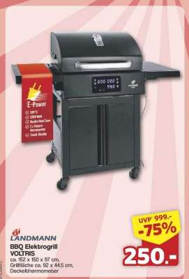 LANDMANN BBQ Elektrogrill VOLTRIS