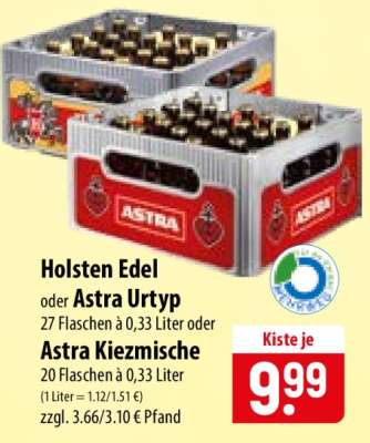 Holsten Edel oder Astra Urtyp oder Astra Kiezmische