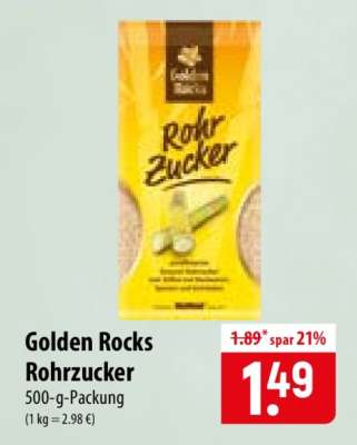 Golden Rocks Rohrzucker
