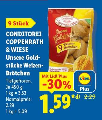 Conditorei Coppenrath & Wiese Unsere Goldstücke Weizen-Brötchen