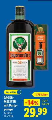 JÄGERMEISTER mit Party-pumpe