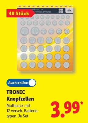 TRONIC Knopfzellen