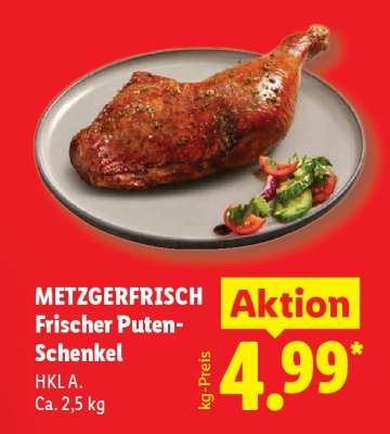 Metzgerfrisch Frischer Puten- Schenkel
