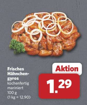 Frisches Hähnchengyros