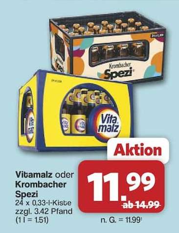 Vitamaltz oder Krombacher Spezi