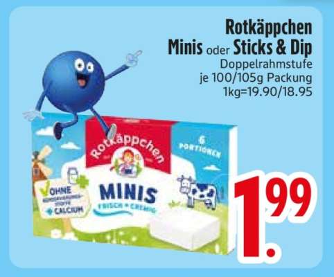 Rotkäppchen Minis oder Sticks & Dip