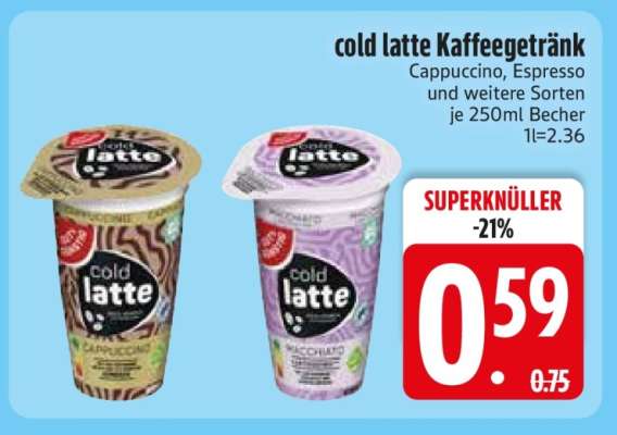 cold latte Kaffeegetränk