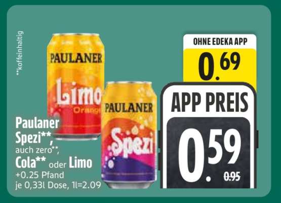 PAULANER Spezi, Cola oder Limo