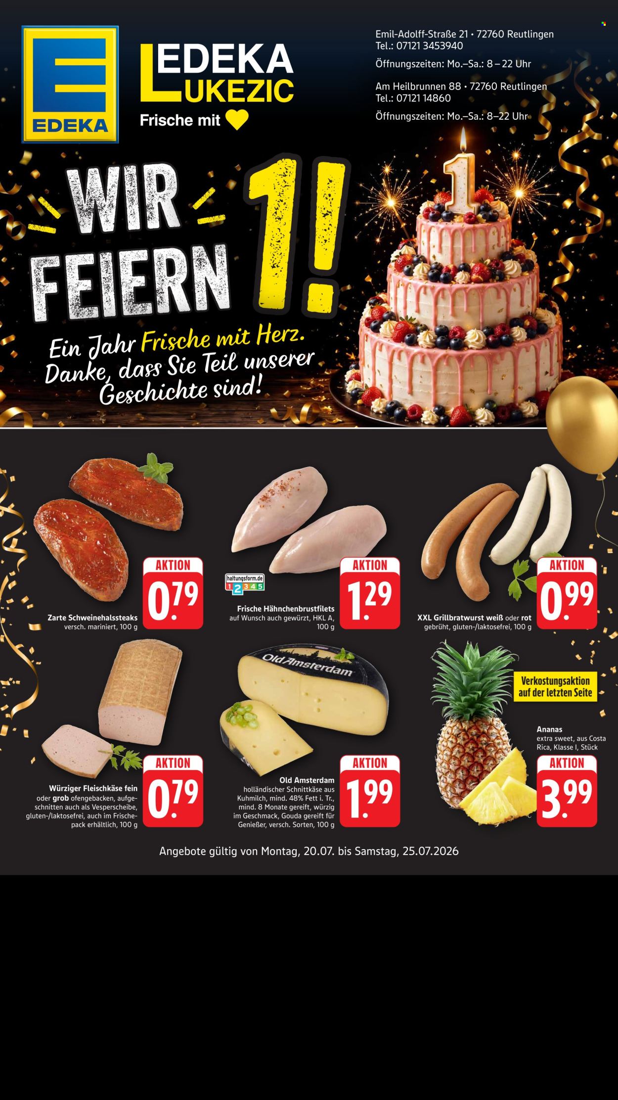 E center Prospekte  - 20.7.2026 - 25.7.2026. Seite 1