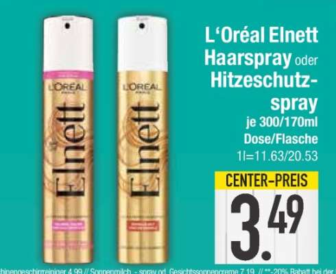 L'Oréal Elnett Haarspray oder Hitzeschutzspray