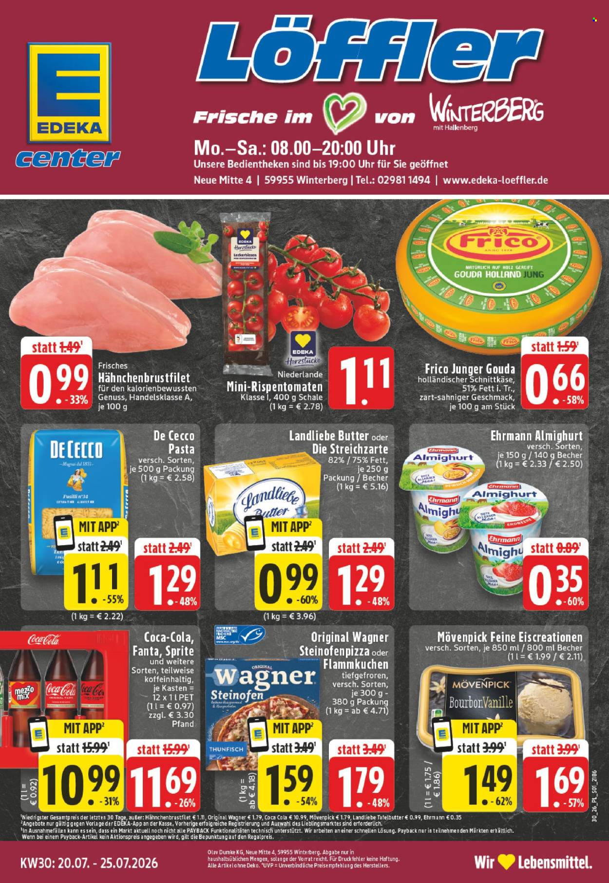 E center Prospekte  - 20.7.2026 - 25.7.2026. Seite 1