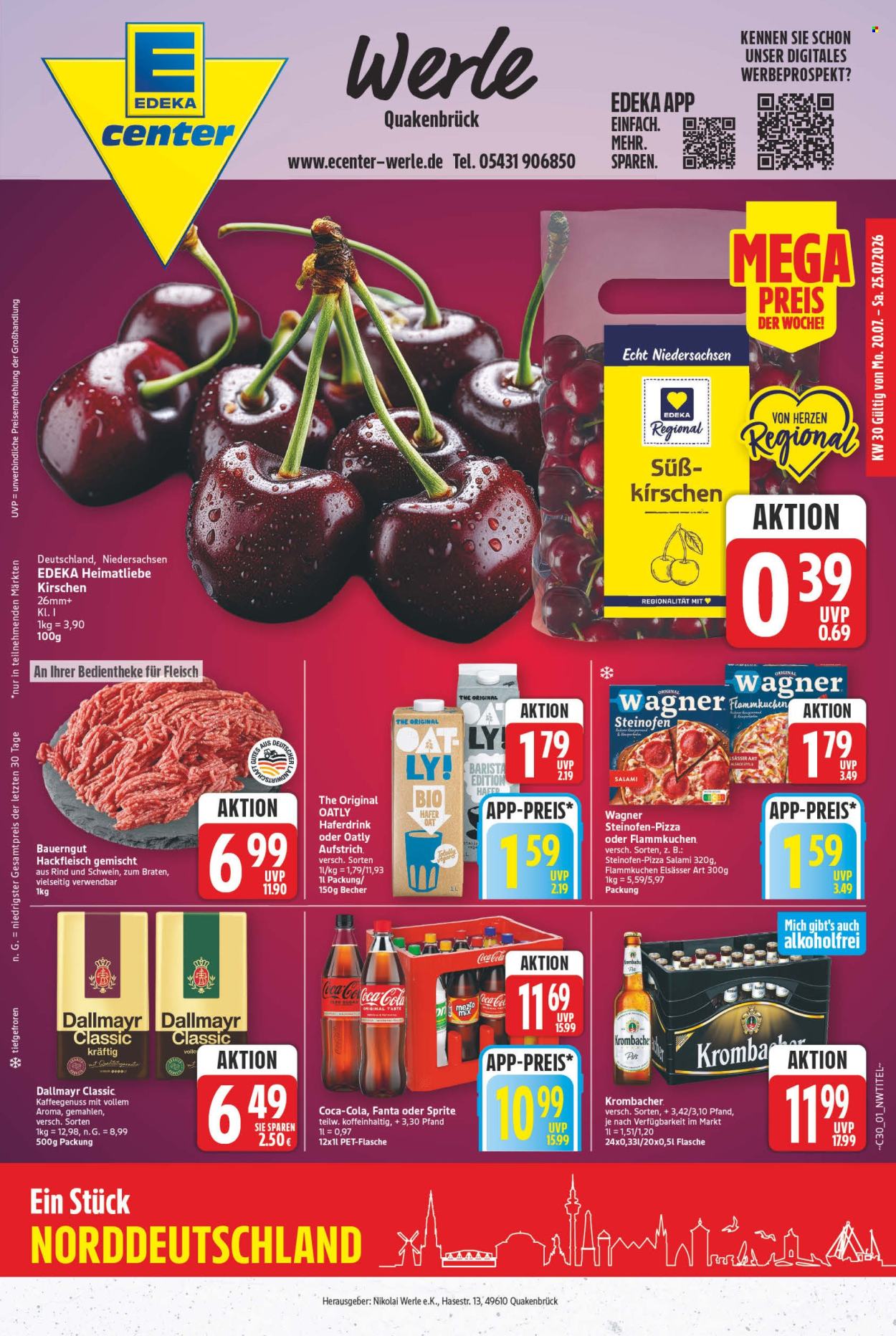 E center Prospekte  - 20.7.2026 - 25.7.2026. Seite 1