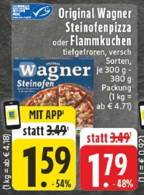 Original Wagner Steinofenpizza oder Flammkuchen