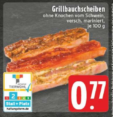 Grillbauchscheiben*