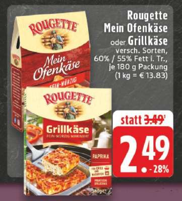 Rougette Mein Ofenkäse oder Grillkäse