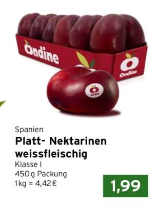 Platt- Nektarinen weissfleischig