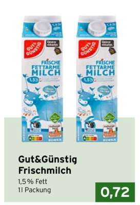 Gut&Günstig Frischmilch