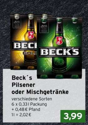 Beck´s Pilsener oder Mischgetränke