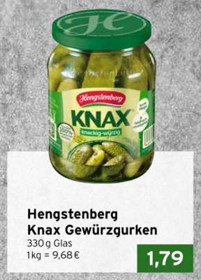Hengstenberg Knax Gewürzgurken
