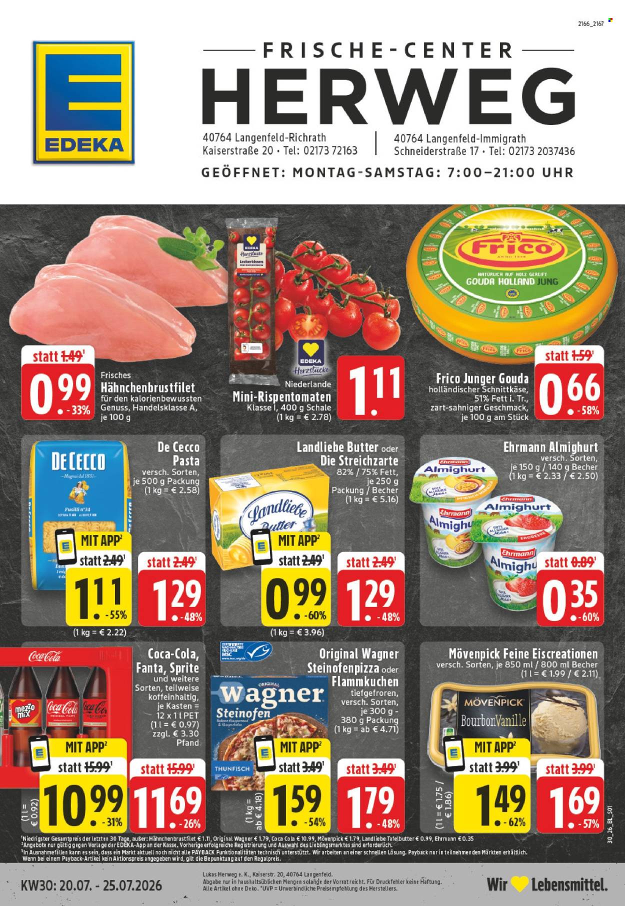E center Prospekte  - 20.7.2026 - 25.7.2026. Seite 1