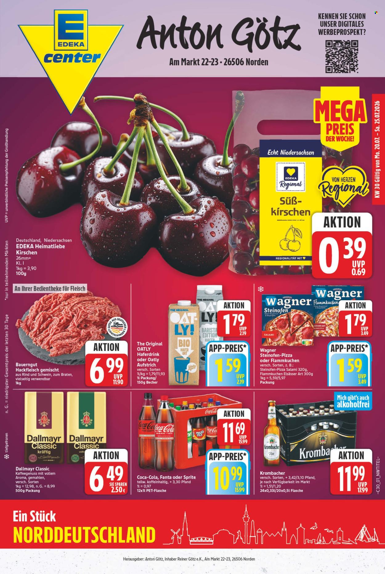 E center Prospekte  - 20.7.2026 - 25.7.2026. Seite 1