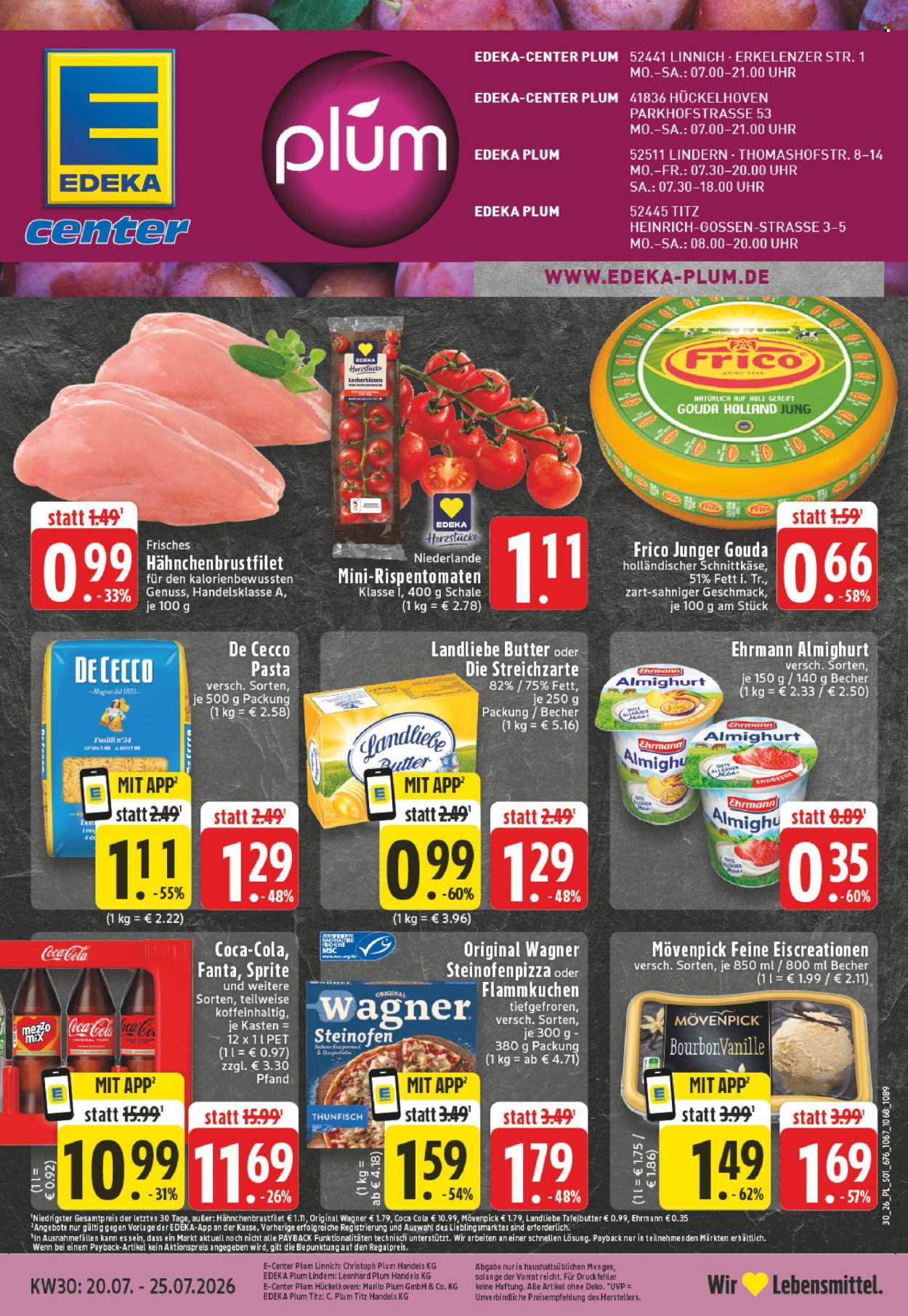 E center Prospekte  - 20.7.2026 - 25.7.2026. Seite 1