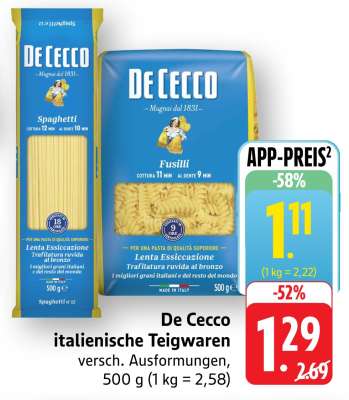 De Cecco italienische Teigwaren