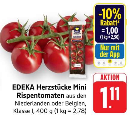 EDEKA Herzstücke Mini Rispentomaten