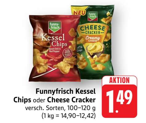 Funnyfrisch Kessel Chips oder Cheese Cracker