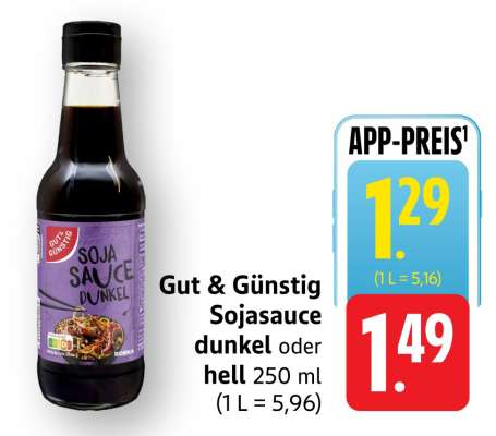 Gut & Günstig Sojasauce dunkel oder hell
