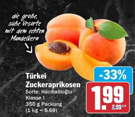 Türkei Zuckeraprikosen