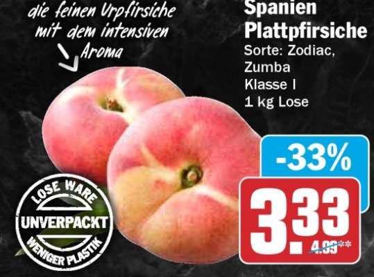 Spanien Plattpfirsiche