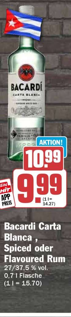 Bacardi Carta Blanca, Spiced oder Flavoured Rum