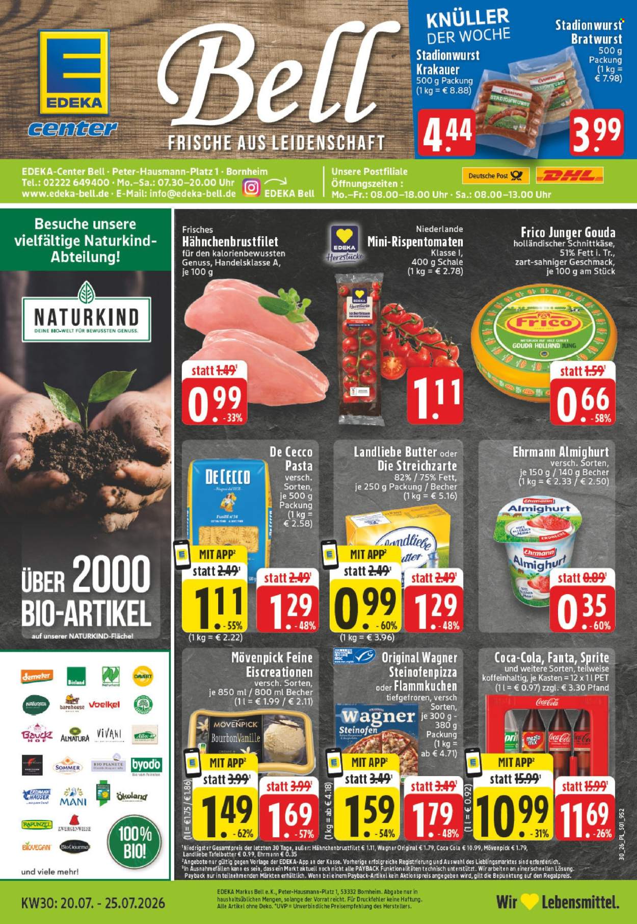 E center Prospekte  - 20.7.2026 - 25.7.2026. Seite 1