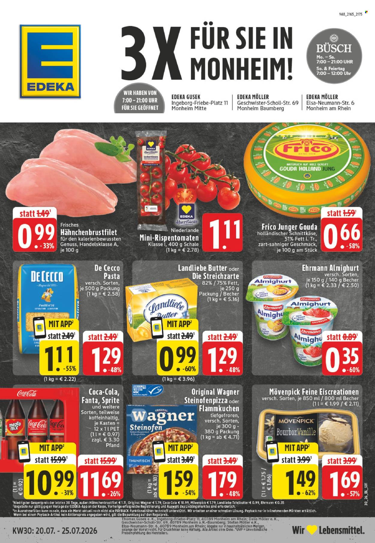 E center Prospekte  - 20.7.2026 - 25.7.2026. Seite 1