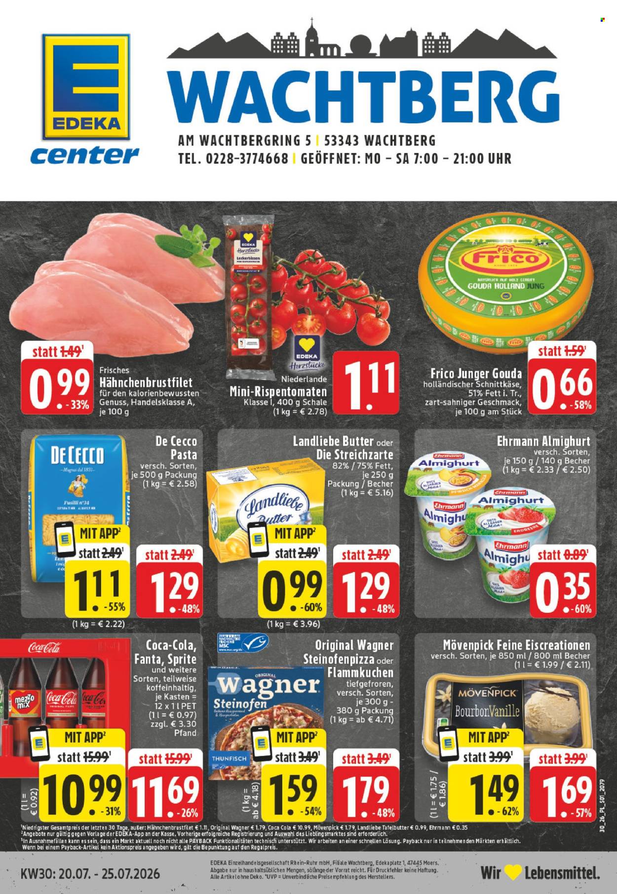 E center Prospekte  - 20.7.2026 - 25.7.2026. Seite 1