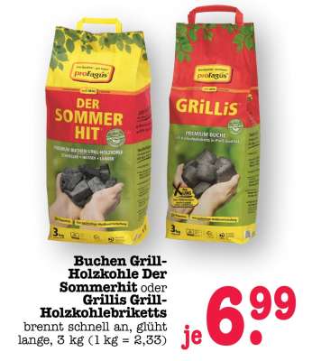Buchen Grill-Holzkohle Der Sommerhit oder Grillis Grill-Holzkohlebriketts