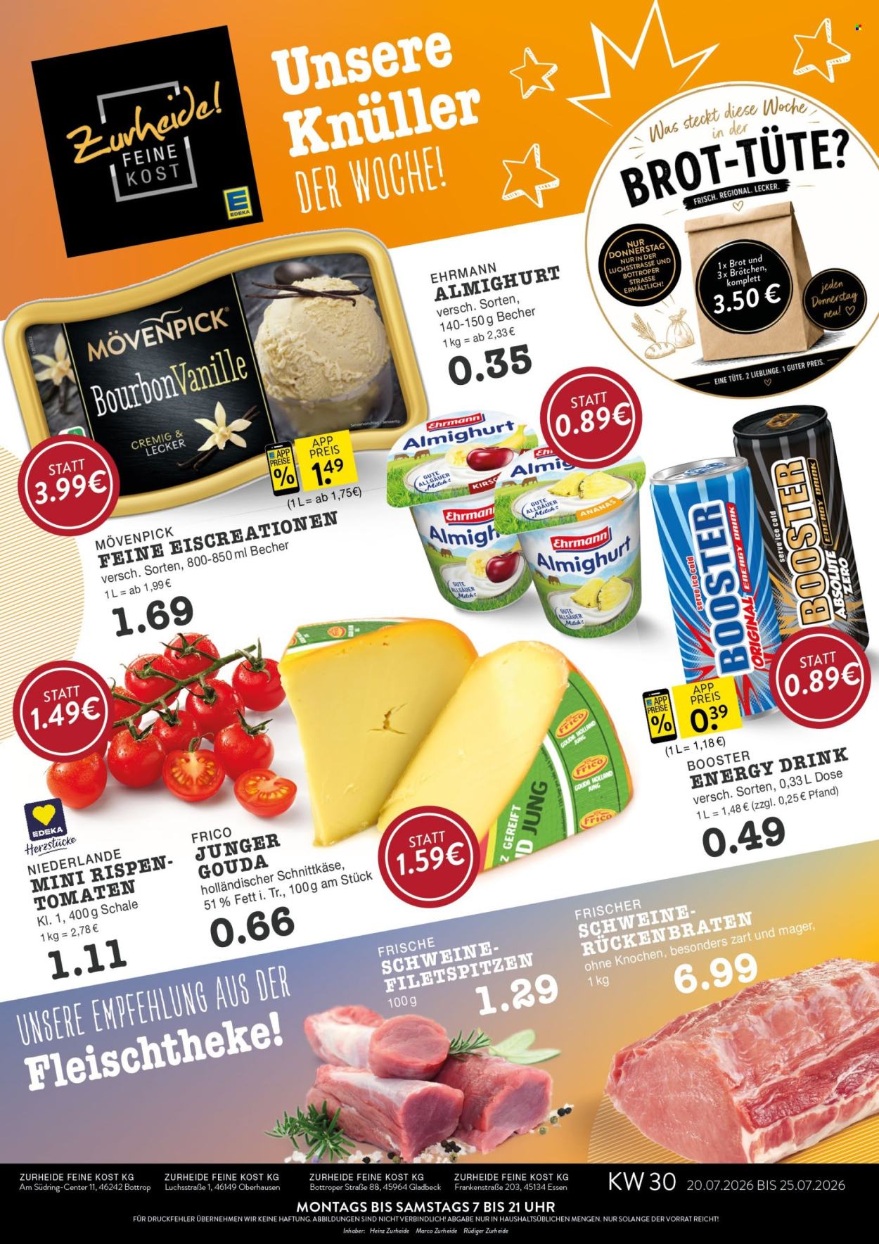 E center Prospekte  - 20.7.2026 - 25.7.2026. Seite 1
