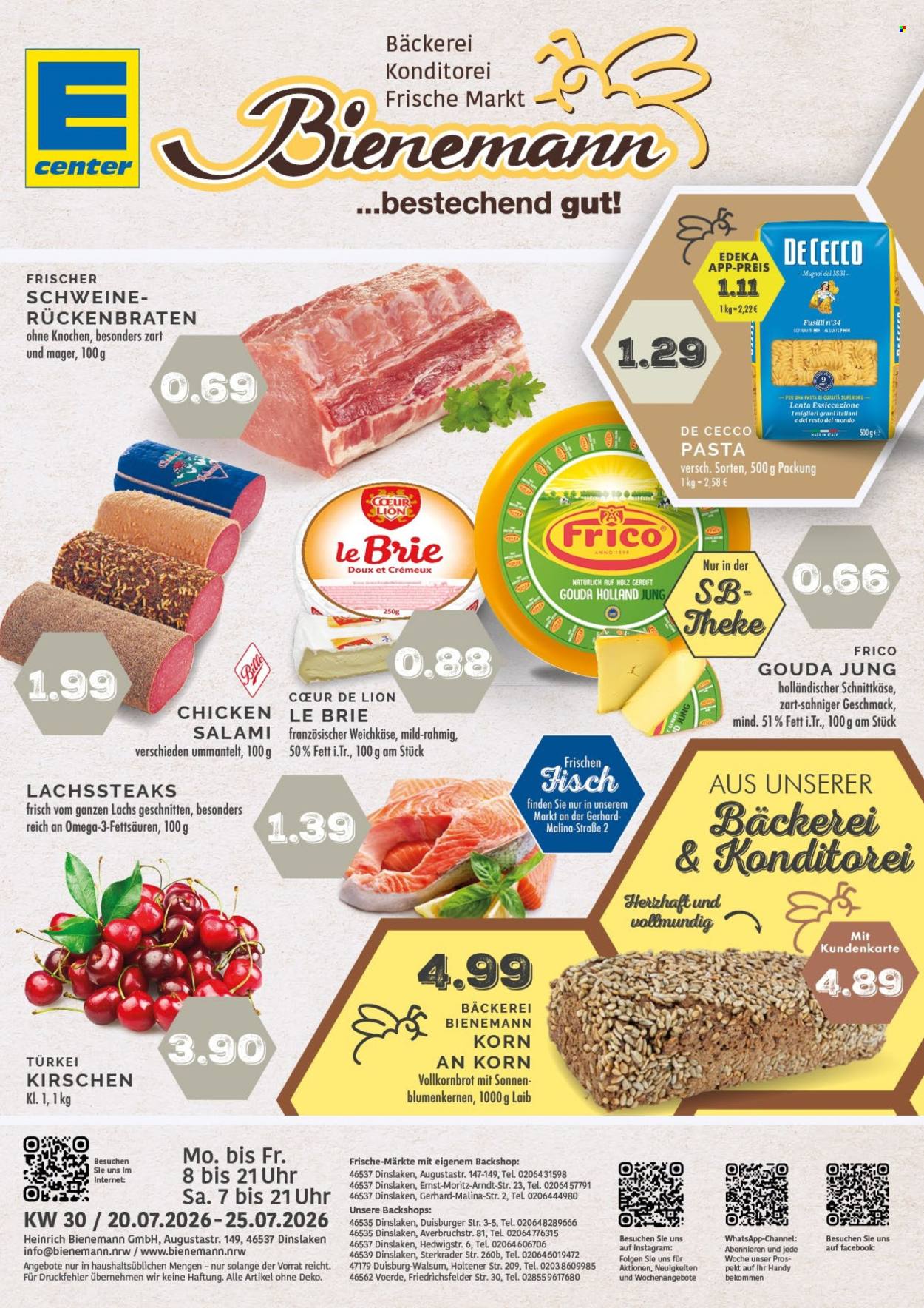 E center Prospekte  - 20.7.2026 - 25.7.2026. Seite 1