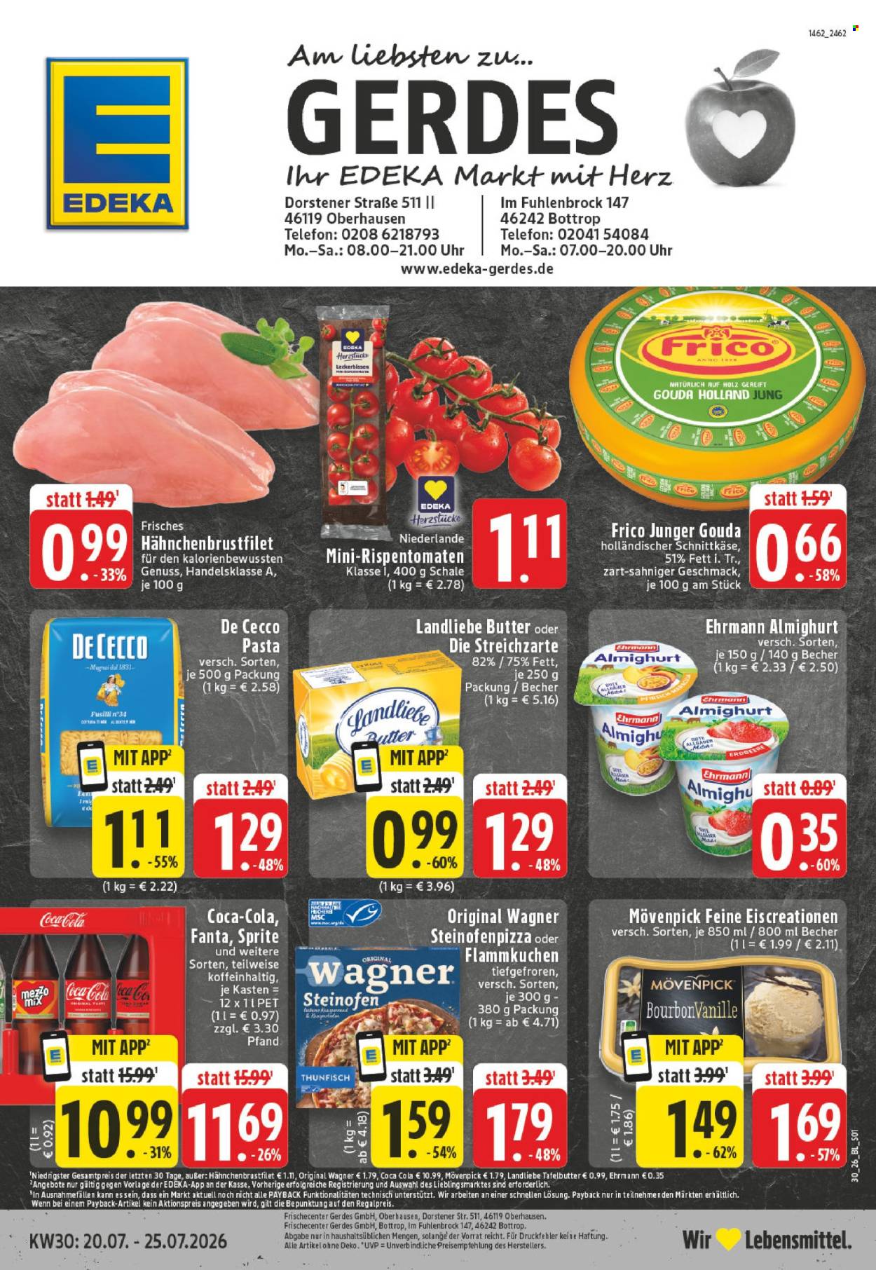 E center Prospekte  - 20.7.2026 - 25.7.2026. Seite 1