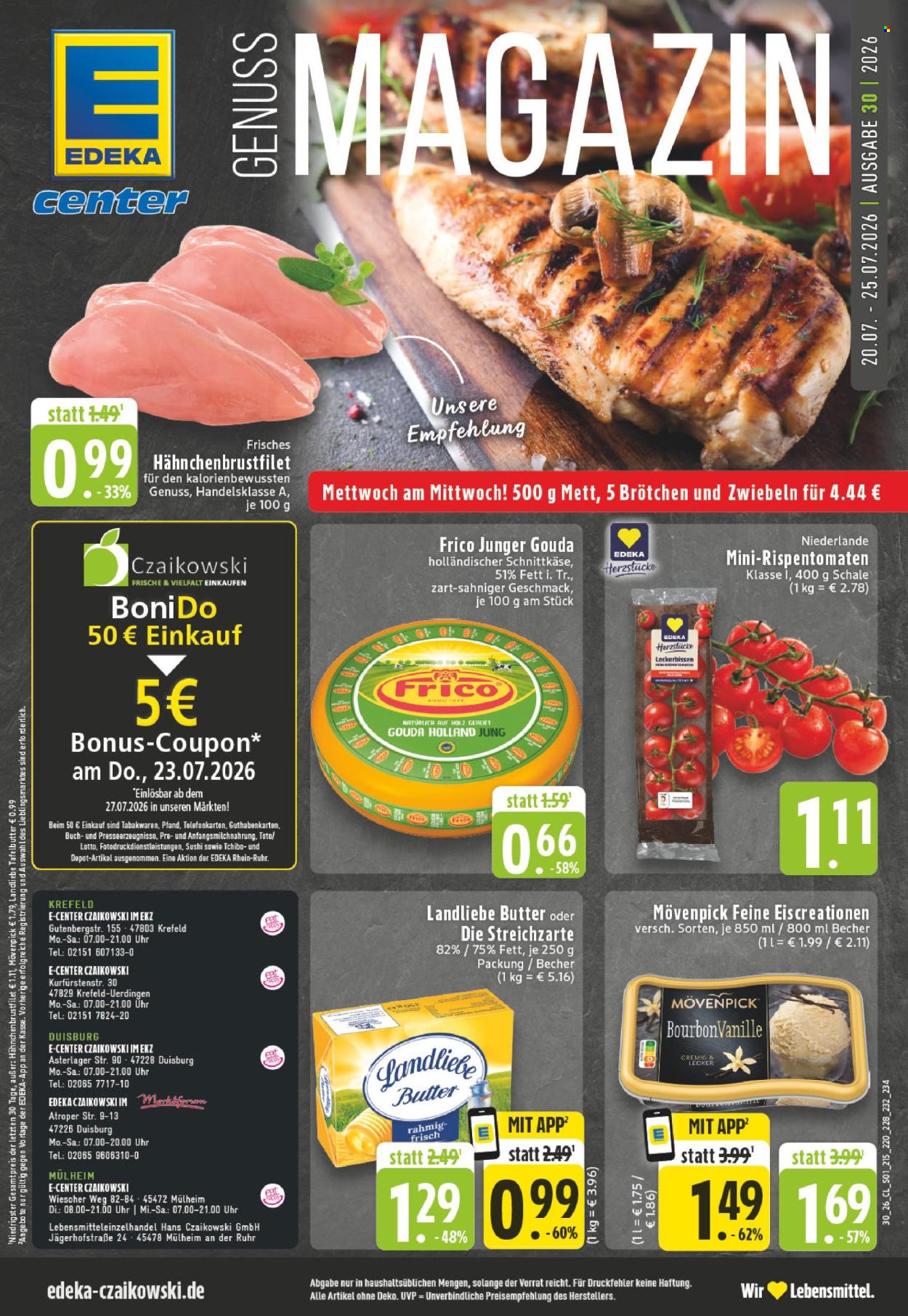 E center Prospekte  - 20.7.2026 - 25.7.2026. Seite 1