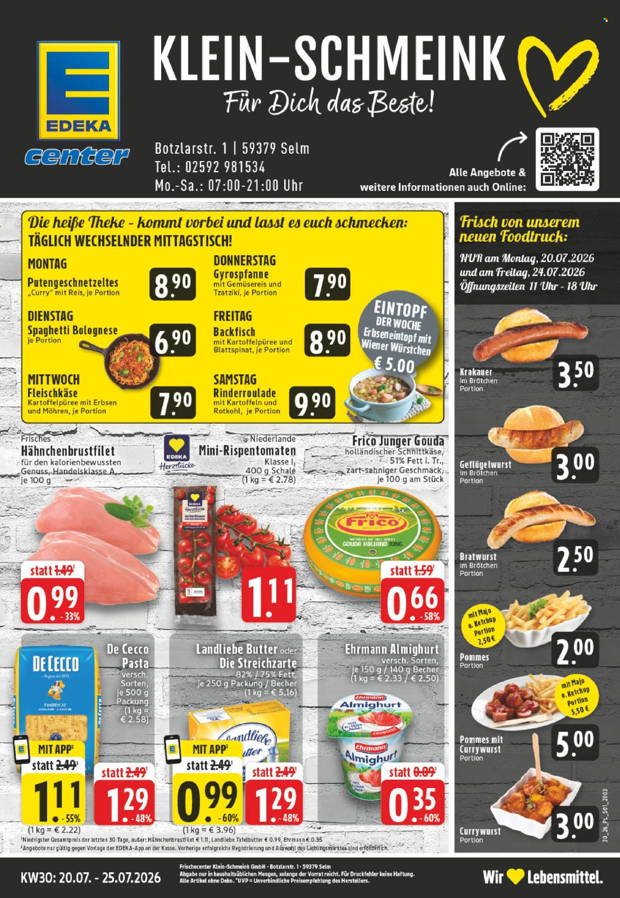 E center Prospekte  - 20.7.2026 - 25.7.2026. Seite 1