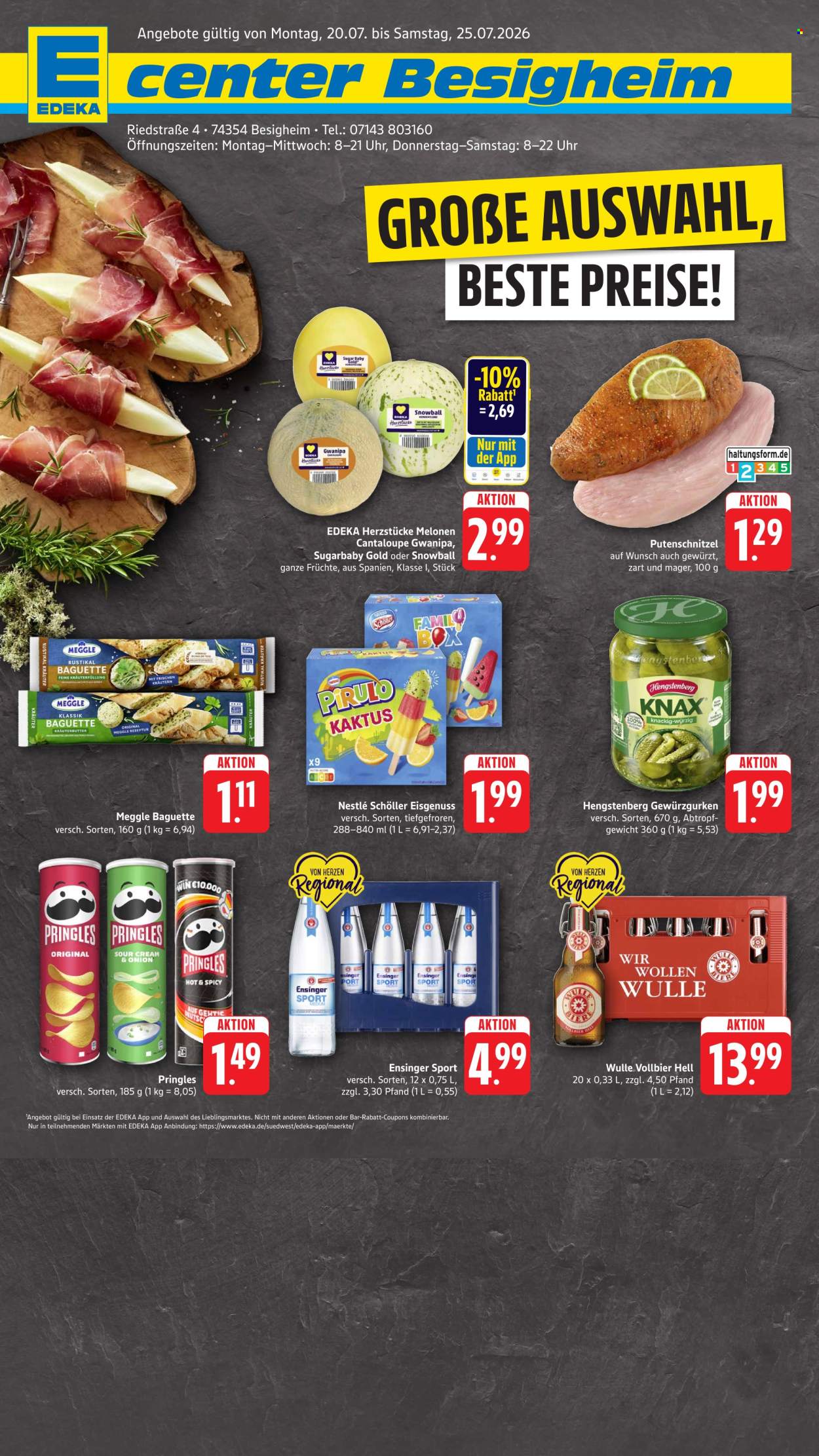 E center Prospekte  - 20.7.2026 - 25.7.2026. Seite 1